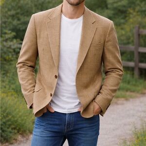 Vtg Christian Dior Monsieur Wool Blend Suit Jacket Blazer US SZ 44R Italy